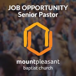 Job Opportunity - Senior Pastor